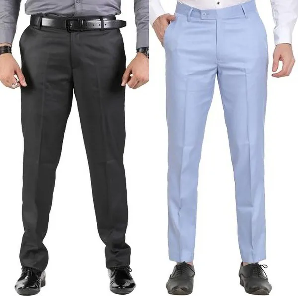 Pack_Of_2_Black_&_Light_Blue_Viscose_Rayon_Formal_Zipper_Trouser_For_Men_|_Regular_Fit