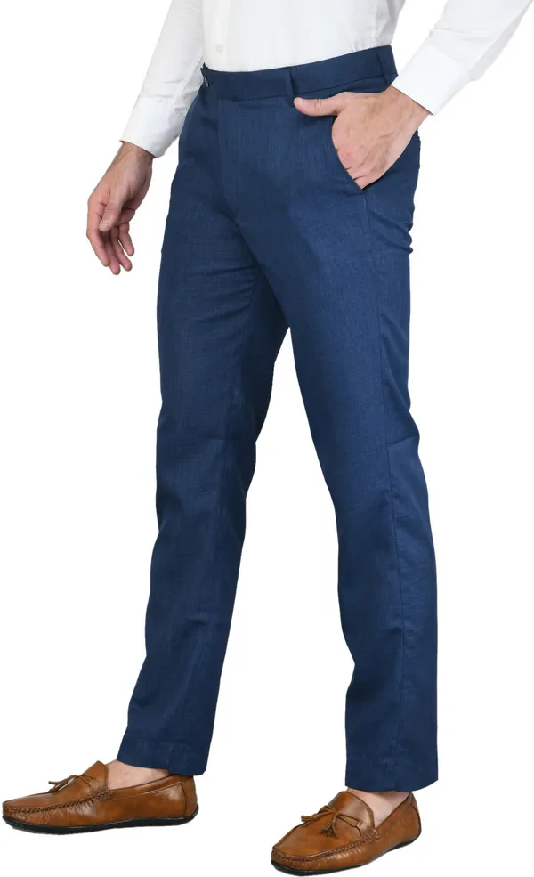 Pack_Of_2_Blue_&_Beige_Viscose_Rayon_Formal_Zipper_Trouser_For_Men_|_Relaxed_Fit