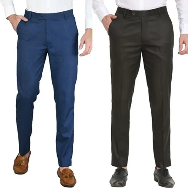 Pack_Of_2_Blue_&_Dark_Green_Viscose_Rayon_Formal_Zipper_Trouser_For_Men_|_Regular_Fit