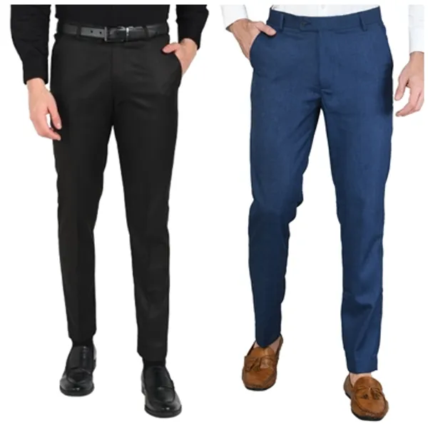 Pack_Of_2_Black_&_Blue_Viscose_Rayon_Formal_Zipper_Trouser_For_Men_|_Relaxed_Fit
