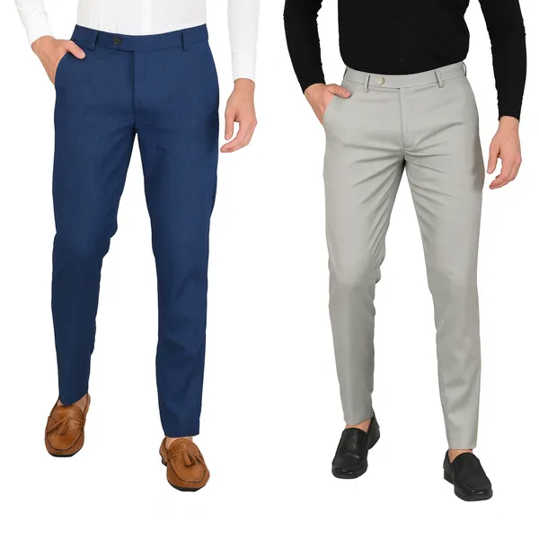 Pack_Of_2_Blue_&_Silver_Viscose_Rayon_Formal_Zipper_Trouser_For_Men_|_Relaxed_Fit