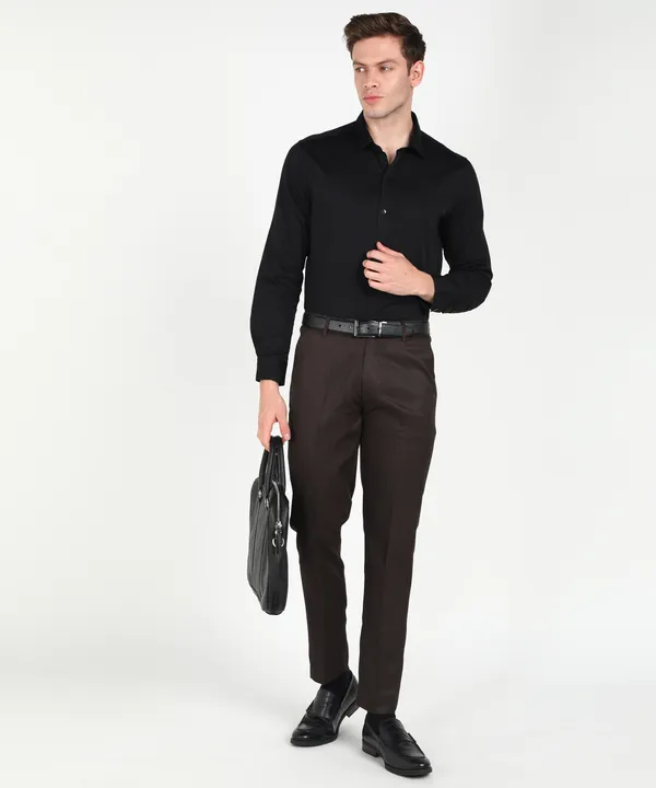 Pack_Of_2_Blue_&_Brown_Viscose_Rayon_Formal_Zipper_Trouser_For_Men_|_Relaxed_Fit