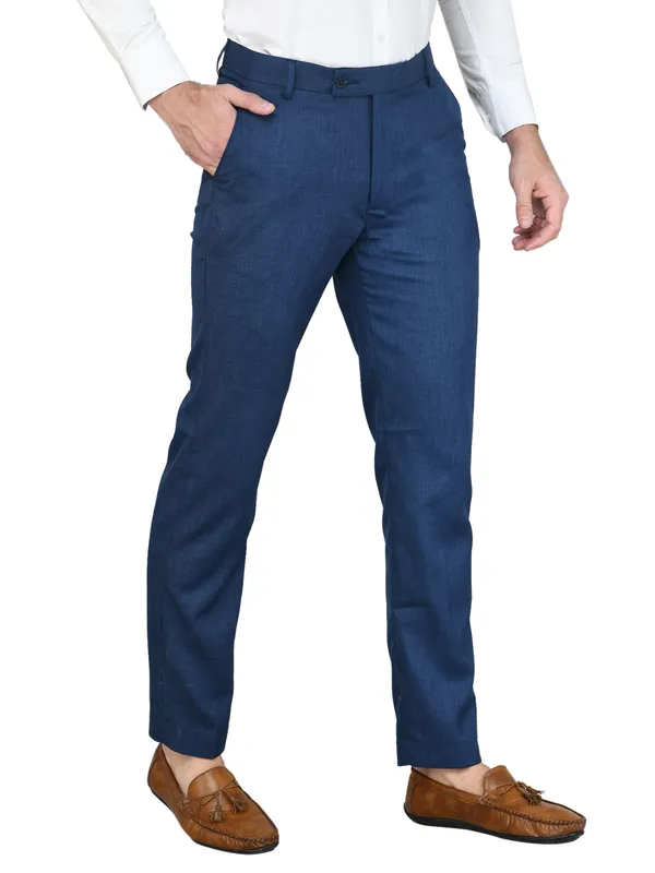 Pack_Of_2_Blue_&_Brown_Viscose_Rayon_Formal_Zipper_Trouser_For_Men_|_Relaxed_Fit