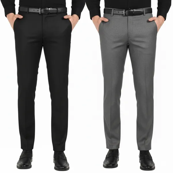スーツ ourhour design pants black/gray SAM AND JACK (A & A Apparel) Pack Of 2 Black & Grey Viscose Rayon