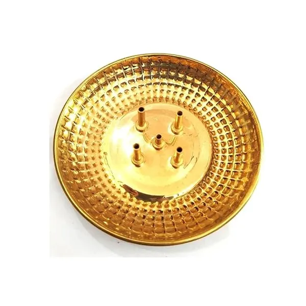 Brass_Incense_Stick_Holder,_Agarbatti_Stand_with_Ash_Catcher,_Gold,_4_Inch,_Best_for_Puja,_Pooja_Room,_Mandir,_Temple,_Home_&_Office_Decoration