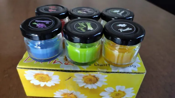 Pack_of_6_Mini_Jar_Scented_Candles,_(Fragrance_–_Lavender,_Lemon_Grass,_Vanilla,_Sandalwood,_Jasmine_&_Rose)_Smokeless,_(5_Hours_Each)