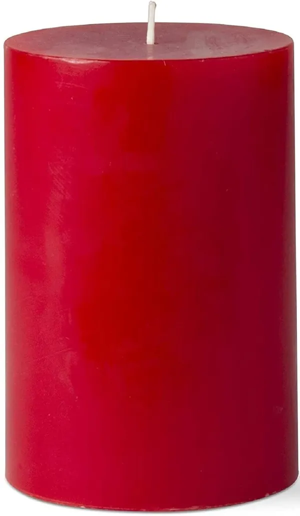 Unscented_Pillar_Candles_Set_of_2_|_6x3_nches_|_Paraffin_Wax_Candles_|_Home_Decor_(Red)