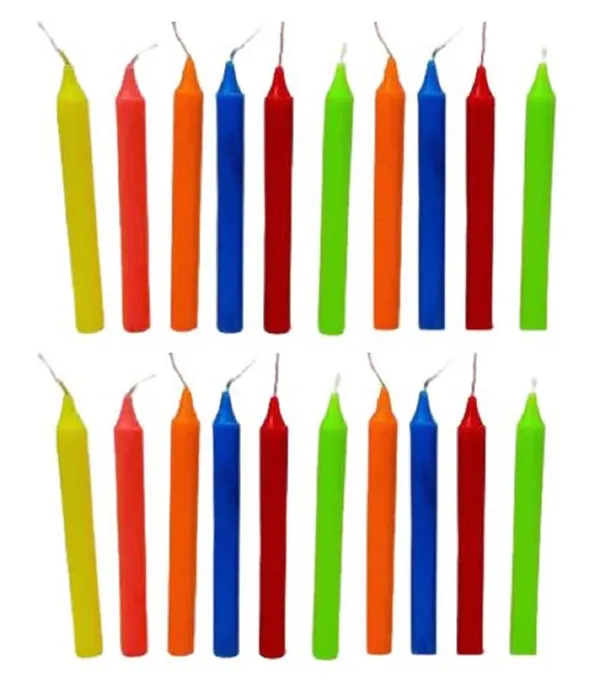 Unscented_Wax_Household_Candles,_Set_of_20_Pcs,_5_Inch_(Multicolor)_for_Birthday,_Home_Décor,_Dinner_Light_Candle