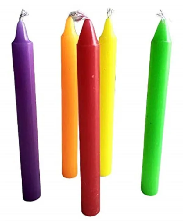 Unscented_Wax_Household_Candles,_Set_of_20_Pcs,_5_Inch_(Multicolor)_for_Birthday,_Home_Décor,_Dinner_Light_Candle