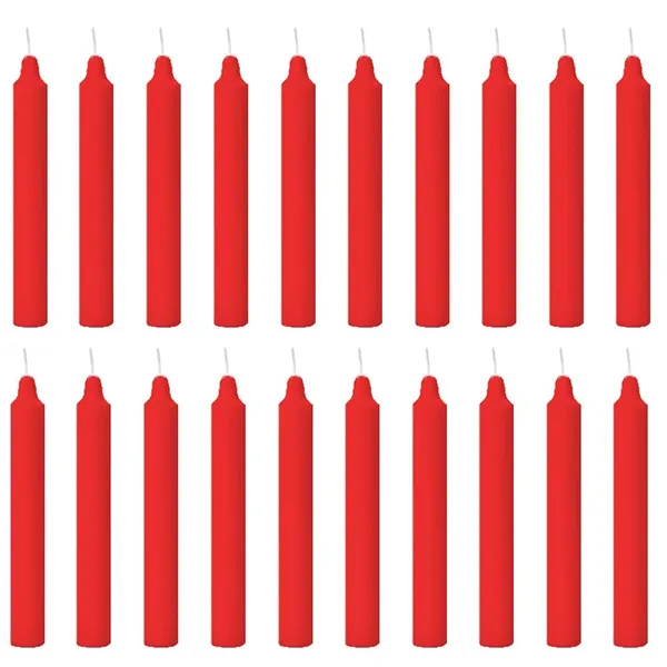 Unscented_Wax_Household_Candles,_Set_of_20_Pcs,_5_Inch_(Red)_for_Birthday,_Home_Décor,_Dinner_Light_Candle