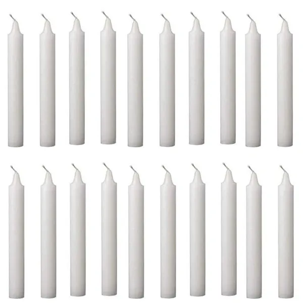 Unscented_Wax_Household_Candles,_Set_of_20_Pcs,_5_Inch_(White)_for_Birthday,_Home_Décor,_Dinner_Light_Candle
