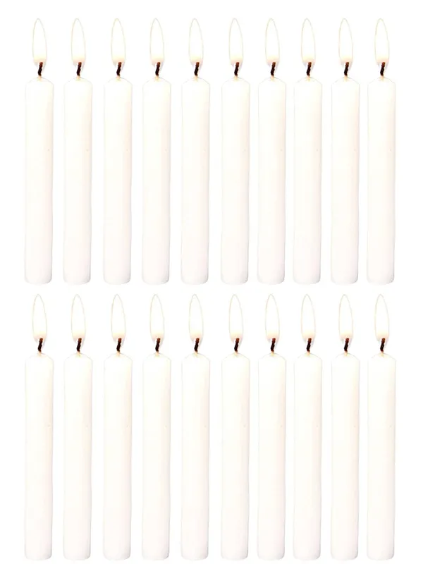 Unscented_Wax_Household_Candles,_Set_of_20_Pcs,_5_Inch_(White)_for_Birthday,_Home_Décor,_Dinner_Light_Candle