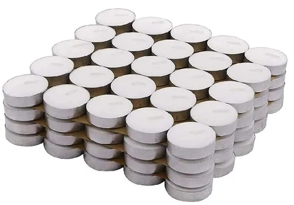 Wax_Tealight_Candles,_3_Hours_Burn,_Smokeless_(Set_of_100,_Unscented)