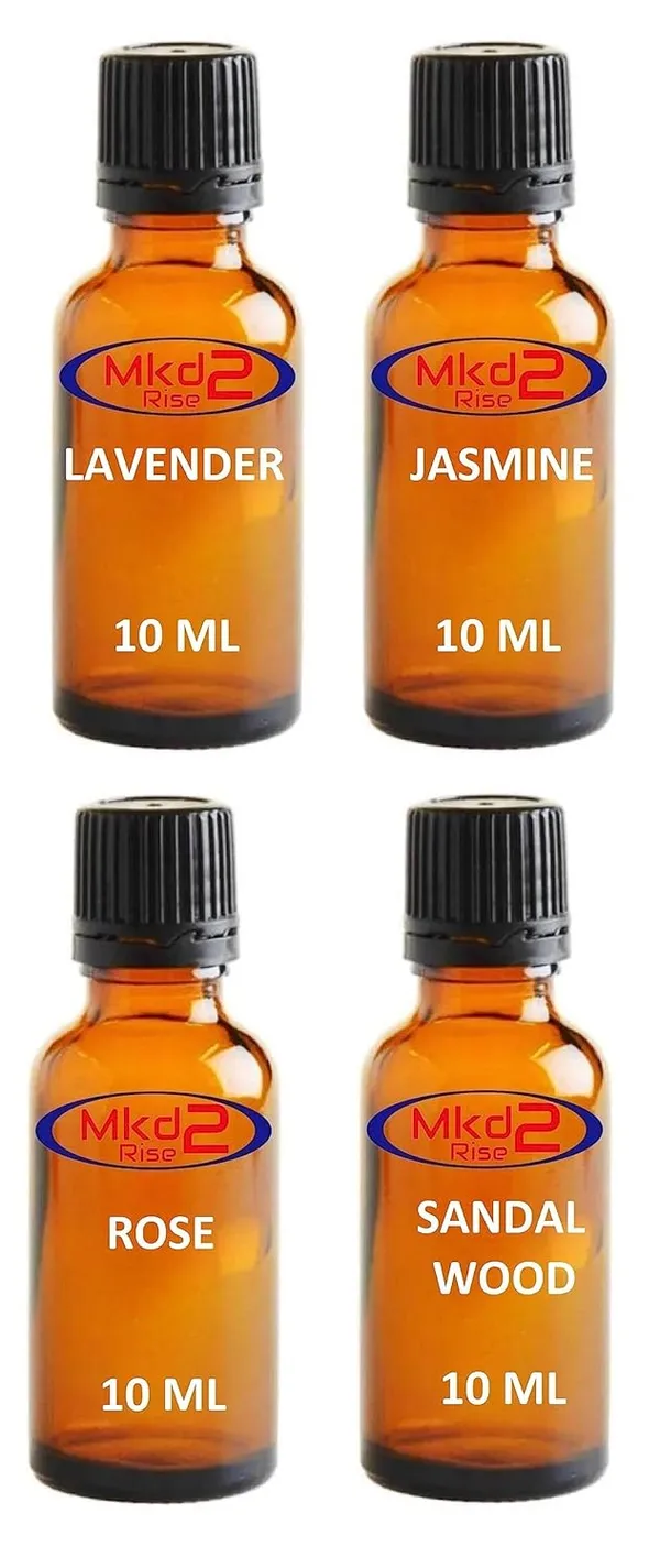 Aroma_Diffuser_Essential_Oil_(Lavender,_Sandalwood,_Rose_and_Jasmine)_10_ml_Each,_Set_of_4_for_Fragrance