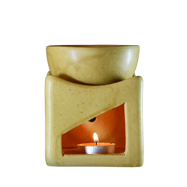 Ceramic_Clay_Candle_Operated_Aroma_Burner_Oil_Diffuser/Oil_Burner_Lamp_with_1_Tealight_(Mustard,_Square)_for_Fragrance