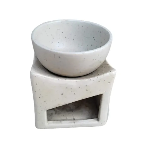 Ceramic_Clay_Candle_Operated_Aroma_Burner_Oil_Diffuser_Lamp/Oil_Burner_with_1_Tealight_(White,_Square)