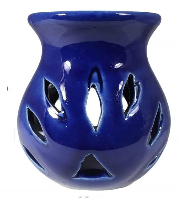 Ceramic_Clay_Candle_Operated_Oil_Burner_Aroma_Diffuser_Lamp_-_Set_of_4_(Blue_Yellow_Green_&_Black)_Multicolor_for_Home_Fragrance