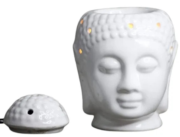 Ceramic_Electric_Aroma_Oil_Diffuser_Burner_Lamp_for_Home_Fragrance_-_Buddha_Shape_(5.5_Inch,_White)