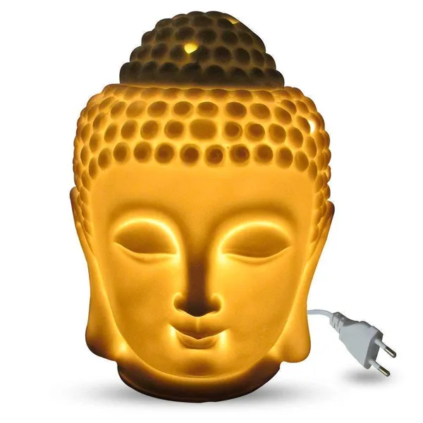 Ceramic_Electric_Aroma_Oil_Diffuser_Burner_Lamp_for_Home_Fragrance_-_Buddha_Shape_(5.5_Inch,_White)