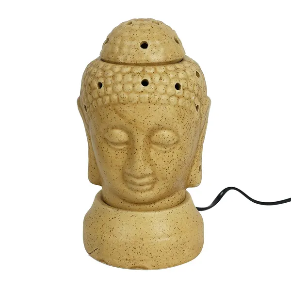 Ceramic_Electric_Aroma_Diffuser_Oil_Burner_for_Home_Fragrance_-_Buddha_Shape_(6_Inch,_Mustard)
