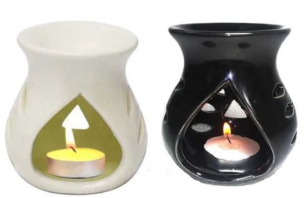 Ceramic_Aroma_Burner_Oil_Diffuser_Lamp_(White_&_Black)_-Set_of_2_for_Home_Fragrance