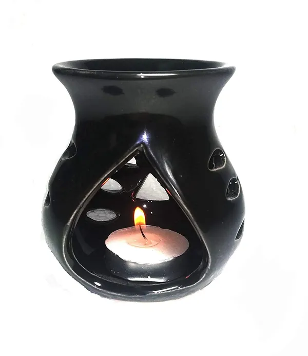 Ceramic_Aroma_Burner_Oil_Diffuser_Lamp_(White_&_Black)_-Set_of_2_for_Home_Fragrance