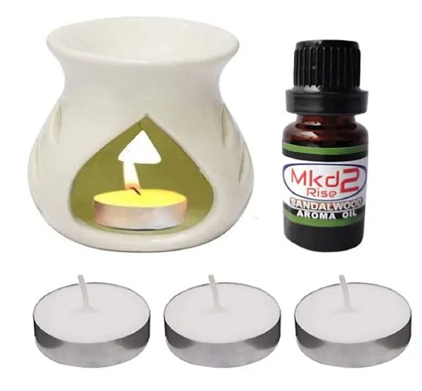 Ceramic_Aroma_Diffuser_Set_with_10_ML_Sandalwood_Oil_and_3_Tealight_Candles_(White)_for_Home_Fragrance