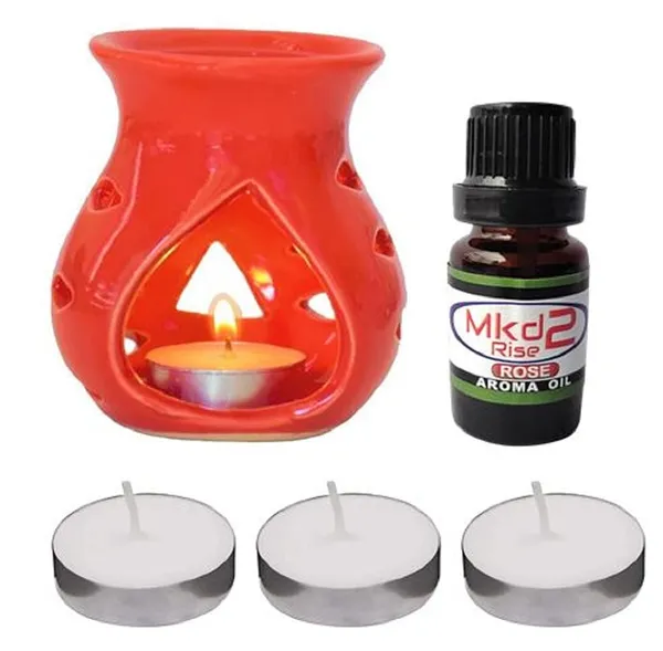Ceramic_Aroma_Burner_Gift_Set_with_10_ML_Rose_Oil,_3_Tealight_Candles_for_Home_Fragrance_(Red)