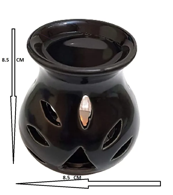 Ceramic_Aroma_Oil_Diffuser_Set_with_10_ml_Lemongrass_Oil,_3_Tealight_Candles_(Black)_for_Fragrance