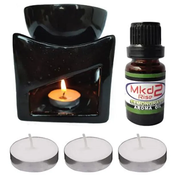 Ceramic_Aroma_Burner_Gift_Set_with_10_ml_Lemon_Grass_Oil_and_3_Tealight_Candles_(Black,_Square)