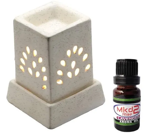 Ceramic_Electric_Aroma_Burner_Oil_Diffuser_Lamp_with_10_ml_Lavender_Aroma_Oil_(Square,_White,_Small)