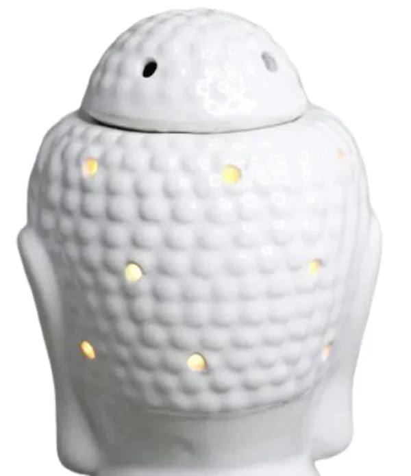 Ceramic_Electric_Aroma_Diffuser_Oil_Burner_-_Buddha_Shape_with_10_ml_Lemongrass_Aroma_Oil_for_Fragrance_(White,_5.5_inch)