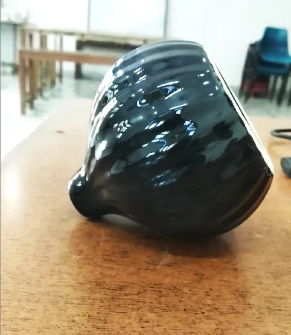 Ceramic_Flower_Vase/Pot,_Black,_1_Piece_for_Living_Room,_Home_Décor_(Garlic_Type)