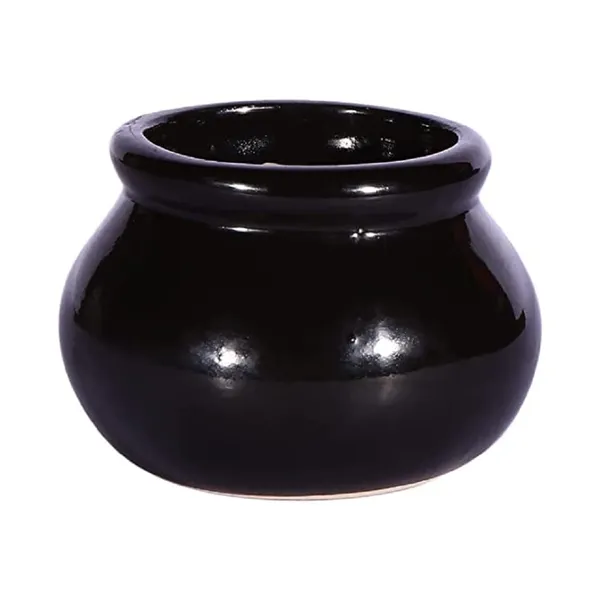 Flower_Ceramic_Matka_Shape_Handcrafted_Flower_Pot_Plant_Container_for_Home_Room_&_Office_Decoration_-_Black_(with_Drainage_Hole)