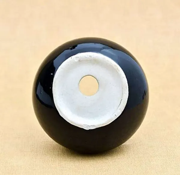Flower_Ceramic_Matka_Shape_Handcrafted_Flower_Pot_Plant_Container_for_Home_Room_&_Office_Decoration_-_Black_(with_Drainage_Hole)