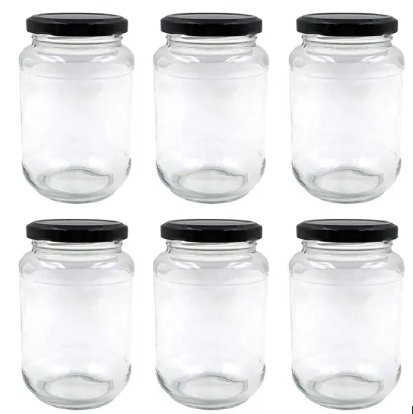 Kitchen_Storage_Glass_Jar_For_Kitchen_With_Air_Tight_Black_Cap,_500ml,_Clear_(Set_of_6)