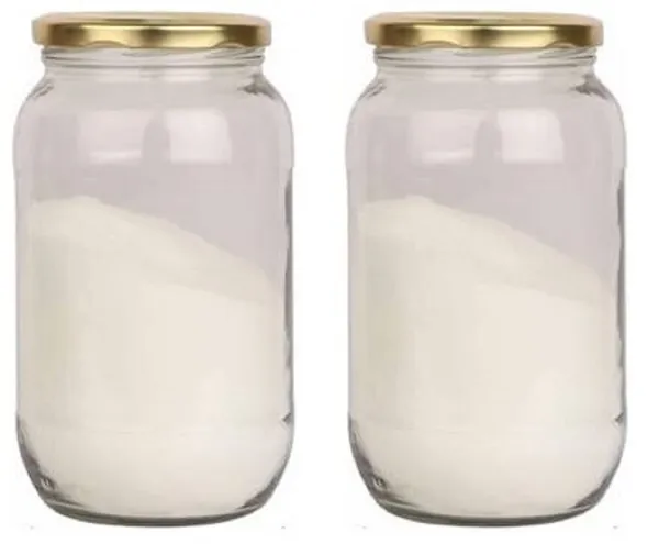 Glass_Jar_Container_1000ml,_Set_of_2_With_Air_Tight_Golden_Lid_For_Kitchen_Storage_(Transparent)