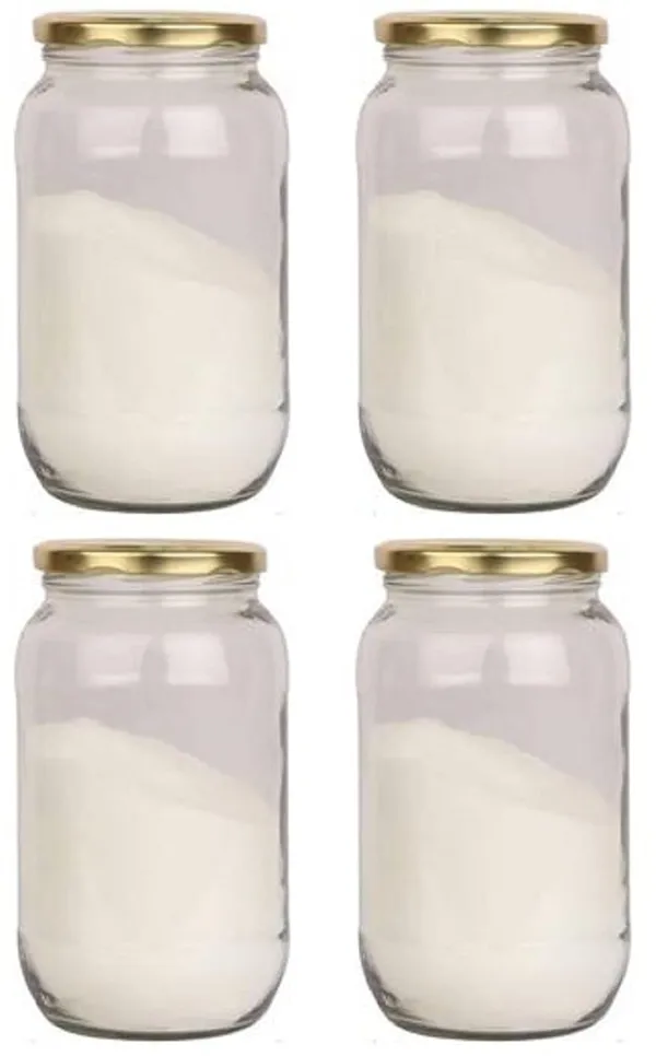 Glass_Jar_Container_1000ml,_Set_of_2_With_Air_Tight_Golden_Lid_For_Kitchen_Storage_(Transparent)