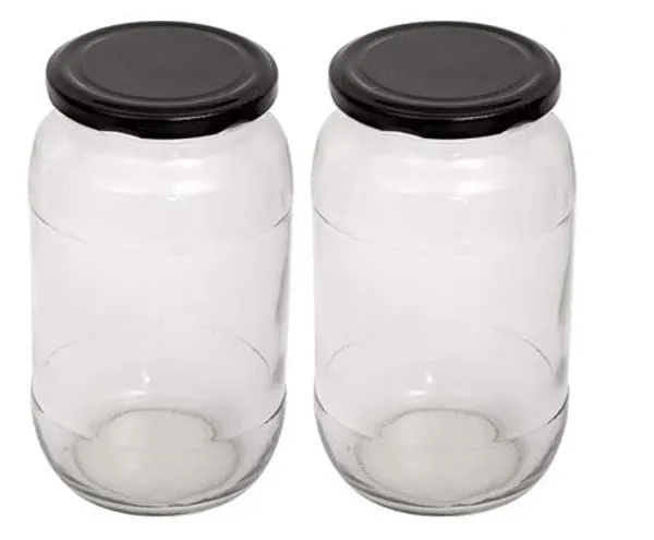 Big_Glass_Jars_For_Kitchen_Storage_1kg_With_Airtight_Black_Lid,_Set_of_2_(Transparent,_Container)