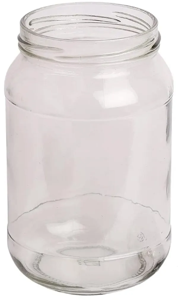 Transparent_Glass_Jar_Storage_Container,_Capacity_1_Ltr,_Set_of_1_with_Air_Tight_Red_Lid_For_Kitchen