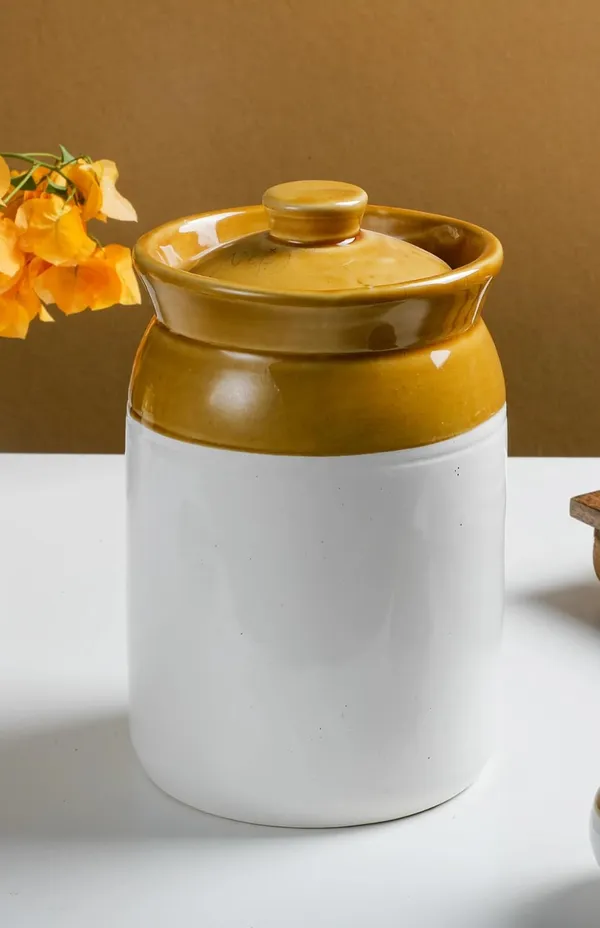 Hand_Painted_Ceramic_Pickle_Jars_2_kg,_1_Piece,_Multicolor_for_Kitchen_Storage_Container