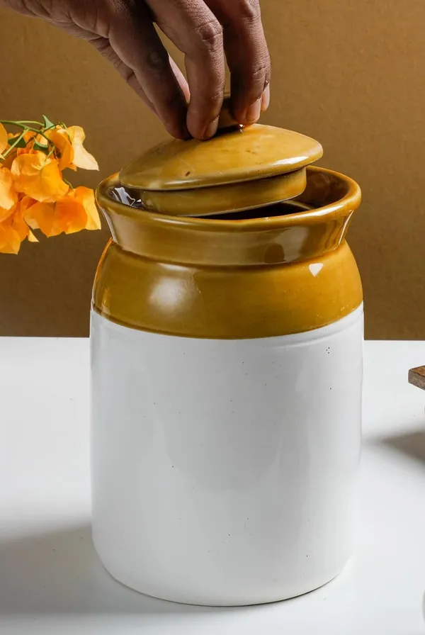 Hand_Painted_Ceramic_Pickle_Jars_2_kg,_1_Piece,_Multicolor_for_Kitchen_Storage_Container