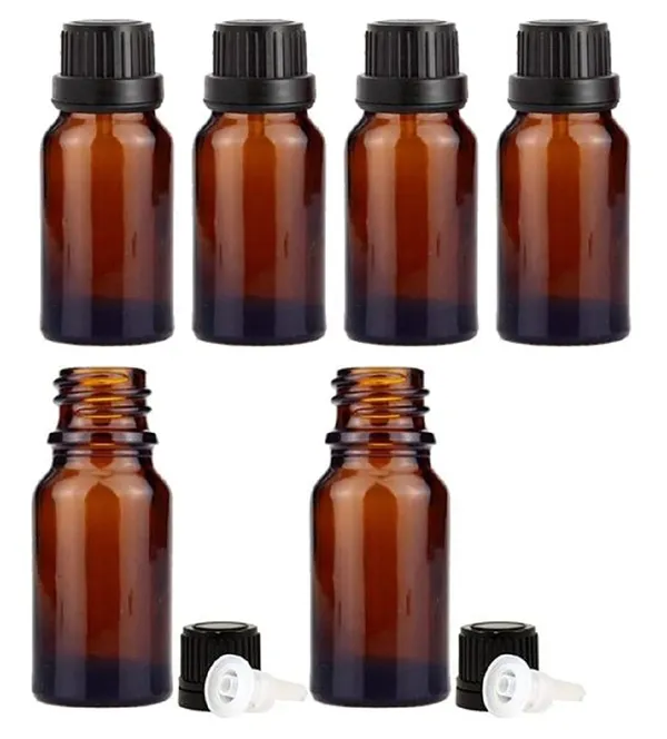 Empty_Amber_Glass_Bottle_15_ml,_Set_of_6_with_Leak_Proof_Euro_Dropper_Black_Cap._Ideal_to_Store_Essential_Oils,_Fragrances,_Medicines,_DIY_Perfumes,_Homeopathy_&_Refillable