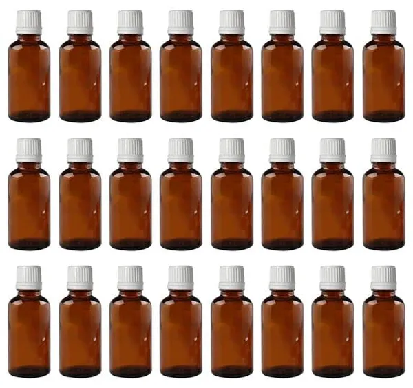 Empty_Amber_Glass_Bottles_15_ml_(Set_of_24)_with_Leak_Proof_Euro_Dropper_White_Cap._Ideal_to_Store_Essential_Oils,_Fragrances,_Medicines,_DIY_Perfumes,_Homeopathy_&_Refillable