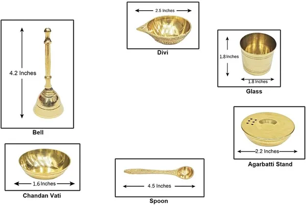 Brass_Puja_Articles/Items,_Set_of_6_pcs_(Ghanti,_Dhoop/Agarbatti_Stand,_Diya,_Roli/Kumkum_Katori,_Panchamrut,_Spoon)_for_Pooja_Room,_Mandir,_Temple,_Diwali,_Navratri_Gift