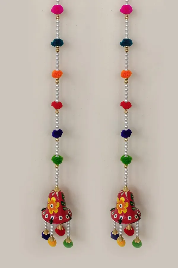 Multicolour_Handmade_Toran_Multi_Zula_Pearl_Beads_Door_Toran/Bandarwal_with_Door_Hanging_Set_of_2