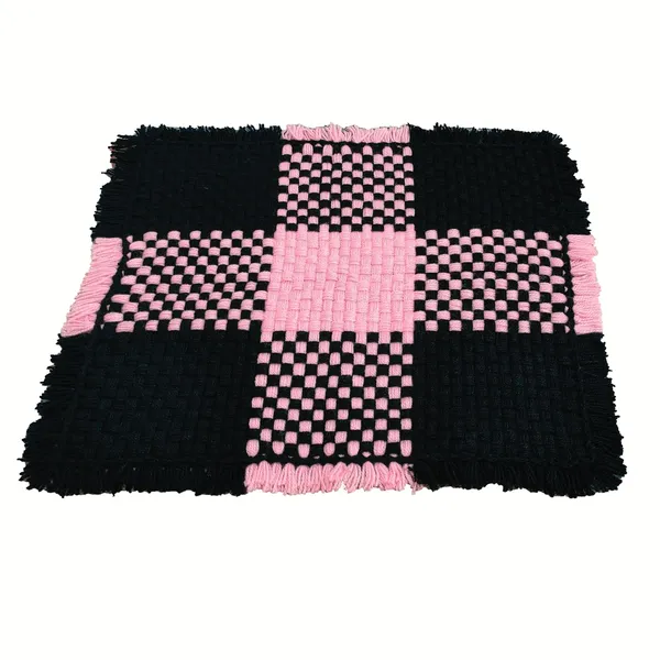 Black-Peach_Pooja_Mat_Soft__Wool_Handmade_Pooja_Aasan_|_Prayer_Mat