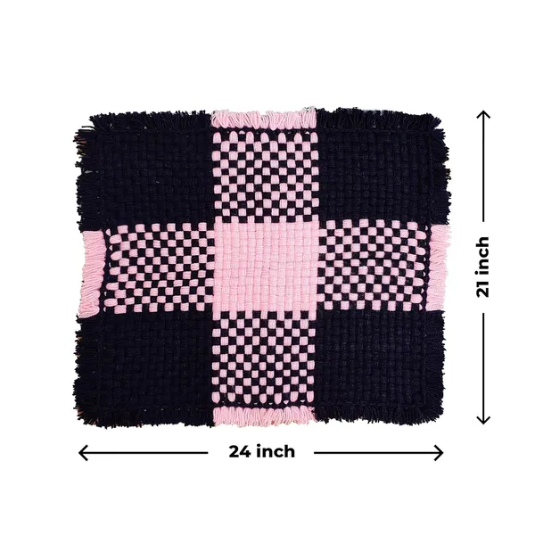 Black-Peach_Pooja_Mat_Soft__Wool_Handmade_Pooja_Aasan_|_Prayer_Mat