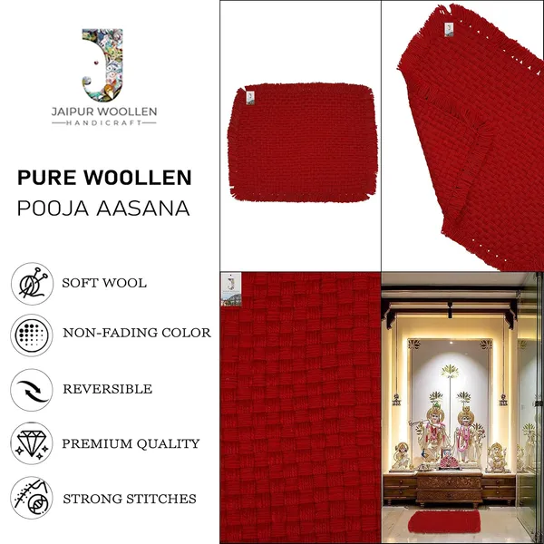Red_Pooja_Mat_Soft__Wool_Handmade_Pooja_Aasan_|_Prayer_Mat
