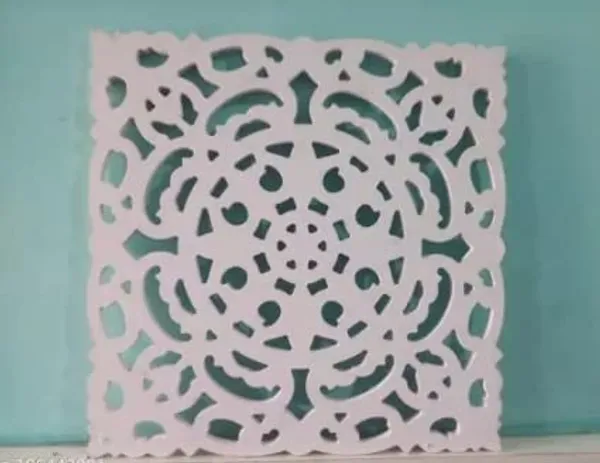 White_Decorative_&_Hand_Crafted_Wooden_Wall_Decor_Panel_(16_X_16_Inch)